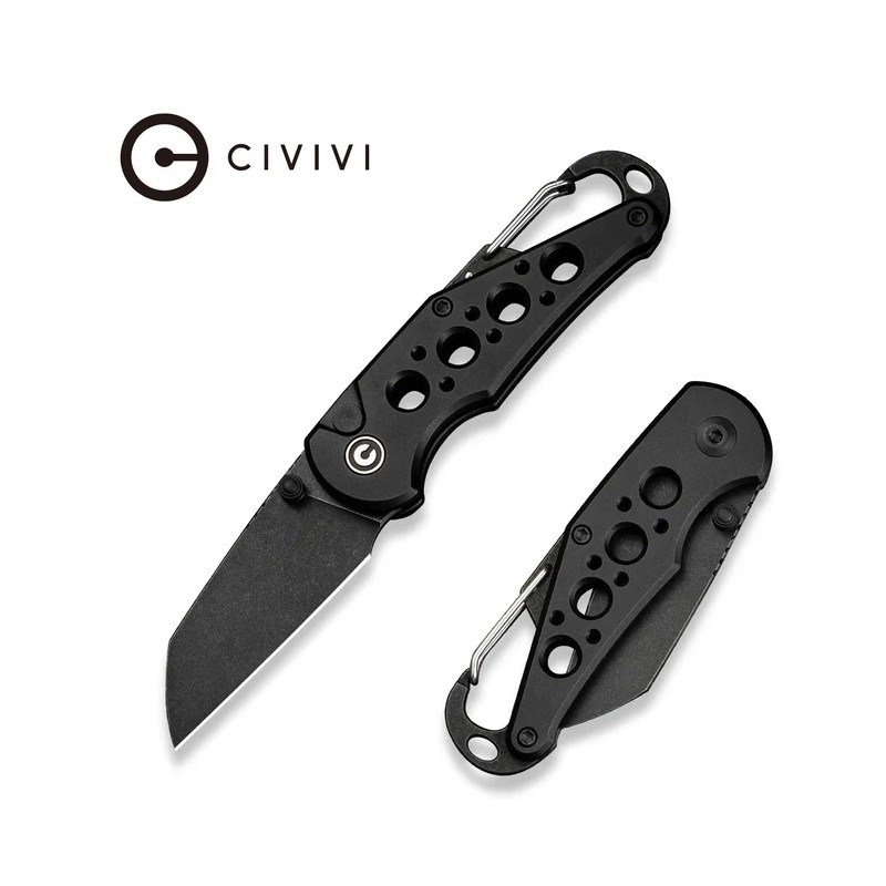 Nóż składany Civivi Pragma Black Aluminium, Black Stonewashed Nitro-V (C23062B-1)