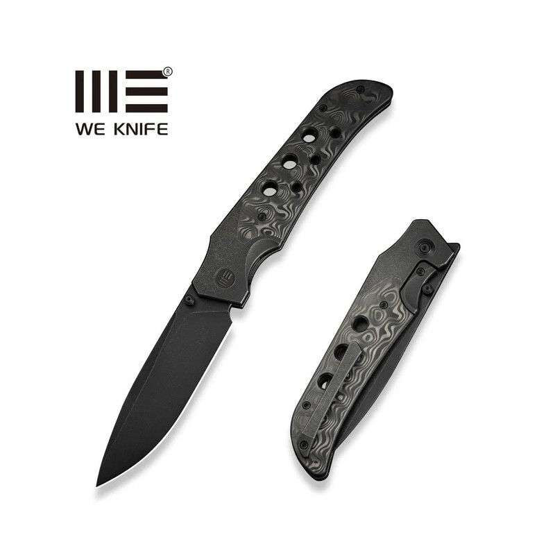 Nóż składany WE Knife WE-Guthrie Black Titanium/Rose Carbon Fiber, Black Stonewashed CPM 20CV by Jason Guthrie (WE23072B-1)