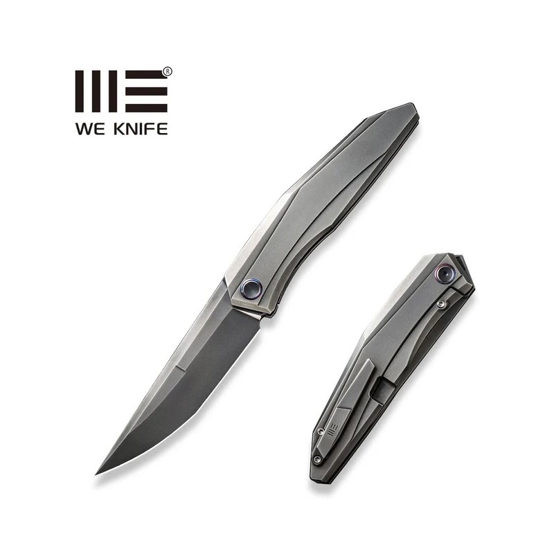 Nóż składany WeKnife Cybernetic LE No 038/207 Polished Gray Titanium, Polished Gray CPM 20CV (WE22033-6)