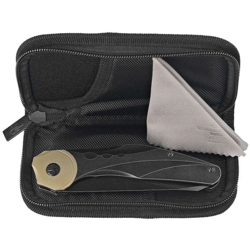 Nóż składany Bestech Excentric Black Titanium, Black Stonewashed M390 by Kombou and TNT Knives (BT2412B)
