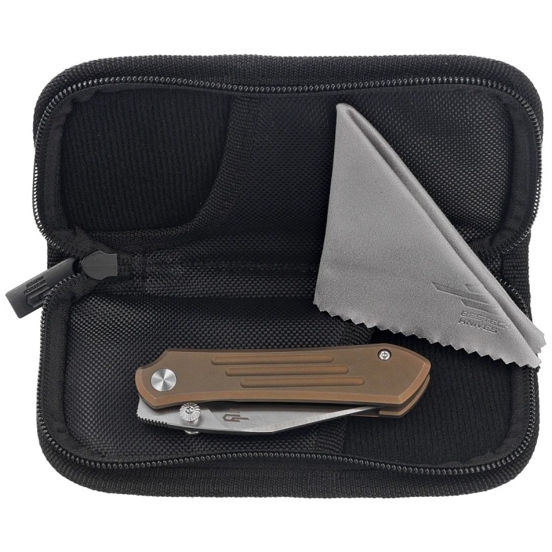 Nóż składany Bestech Icarus Bronze Stonewashed Titanium, Satin M390 by Nick Rogers (BT2302F)