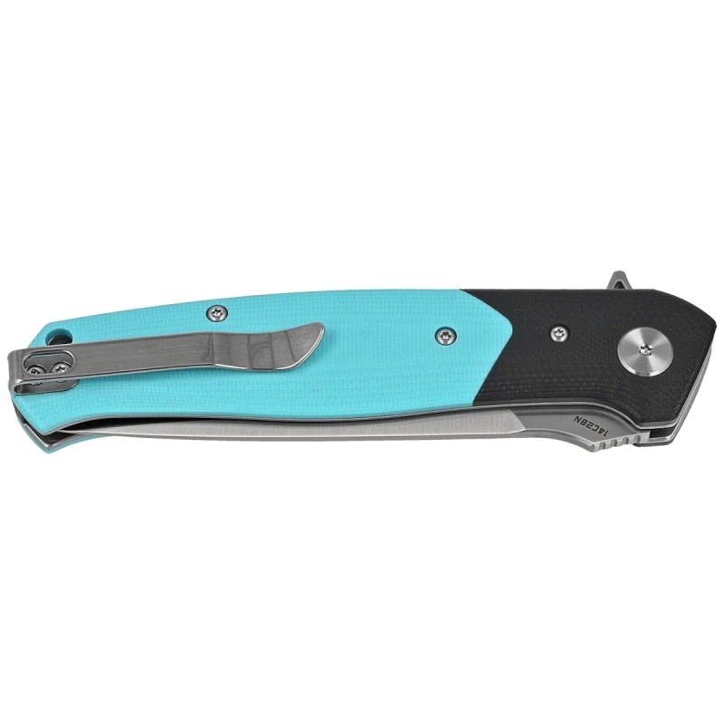 Nóż składany Bestech Swordfish Black/Light Blue G10, Satin 14C28N (BG62F)