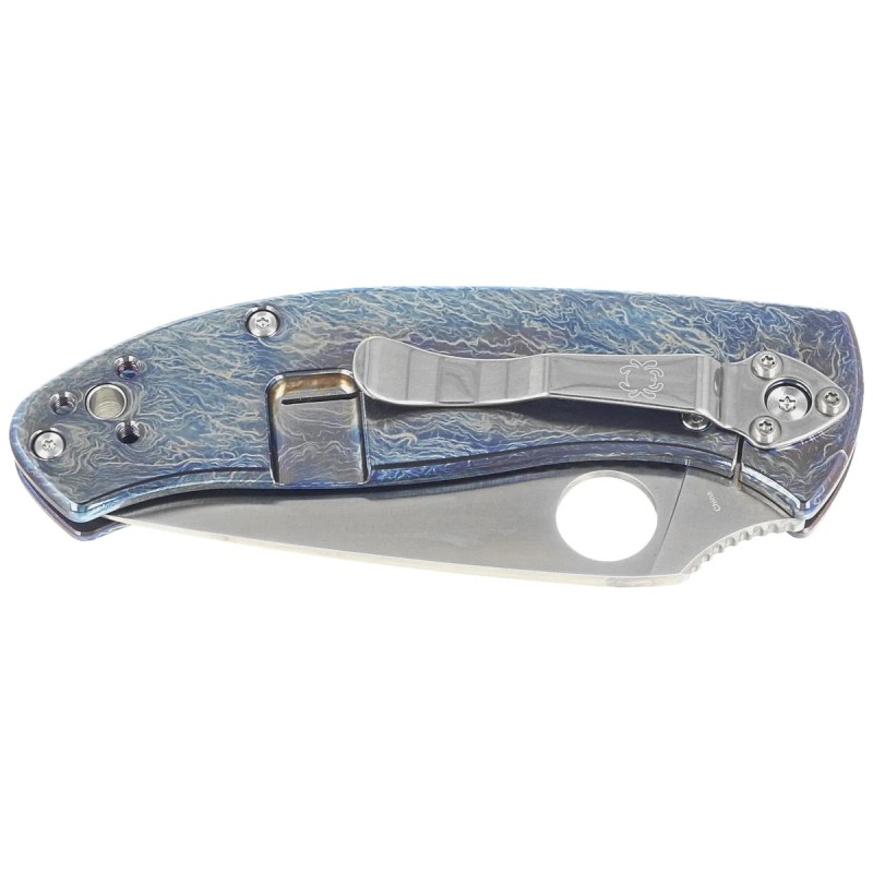 Nóż składany Spyderco Tenacious R.I.L. Disarray Titanium, Satin D2 by Eric Glesser (C122TIBLD2P)