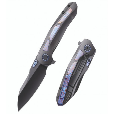 Nóż składany Remette Kestrel Black DLC Titanium/Timascus, Black DLC CPM S35VN (RTPO-E)