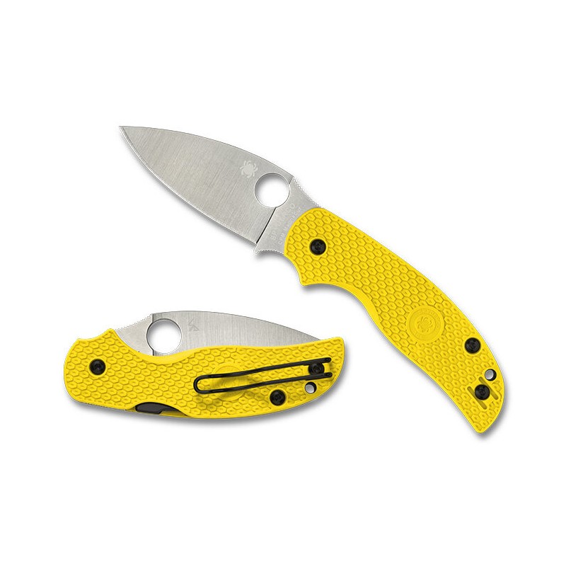 Nóż składany Spyderco Sage 5 Lightweight Salt Yellow FRN, Satin MagnaCut by Sal Glesser (C123PYL)