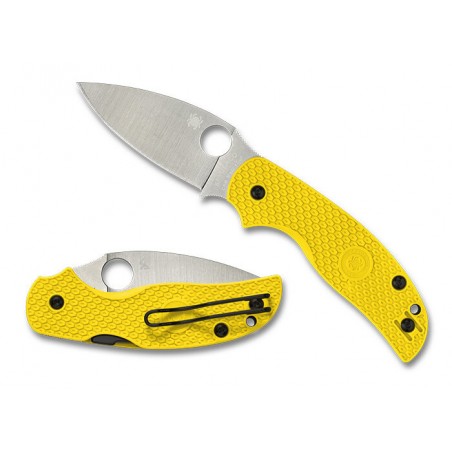 Nóż składany Spyderco Sage 5 Lightweight Salt Yellow FRN, Satin MagnaCut by Sal Glesser (C123PYL)