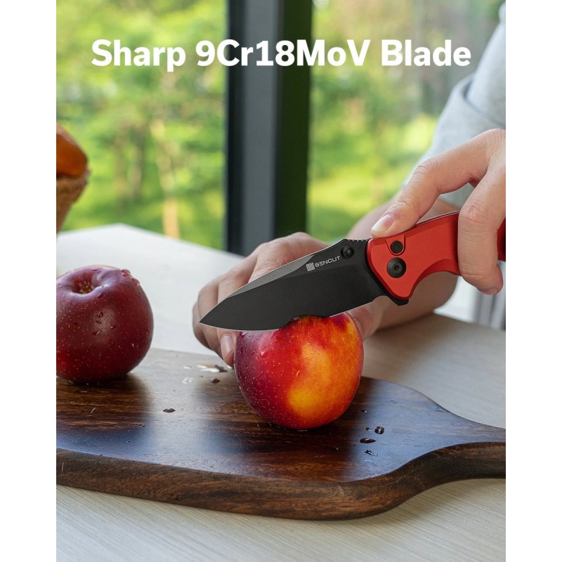 Nóż składany Sencut Cybrix Red Aluminium, Black 9Cr18MoV (S23098A-3)