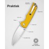 Nóż składany Sencut Praktisk Yellow G10, Satin 9Cr18MoV (S24019-2)