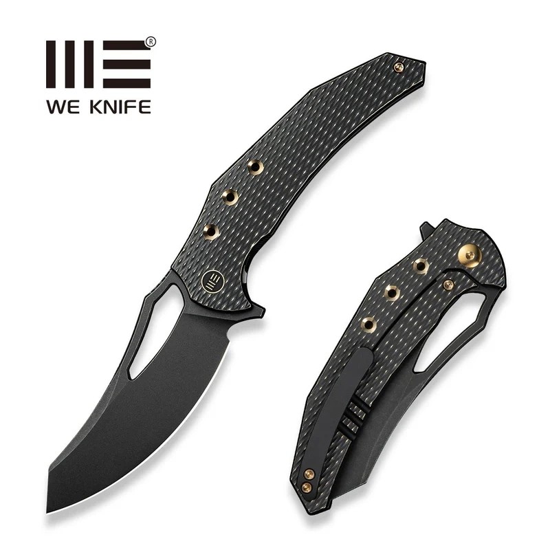 Nóż składany WE Knife Epaulette Black Titanium, Black Stonewashed M390 by Gavko Knives (WE24024-1)