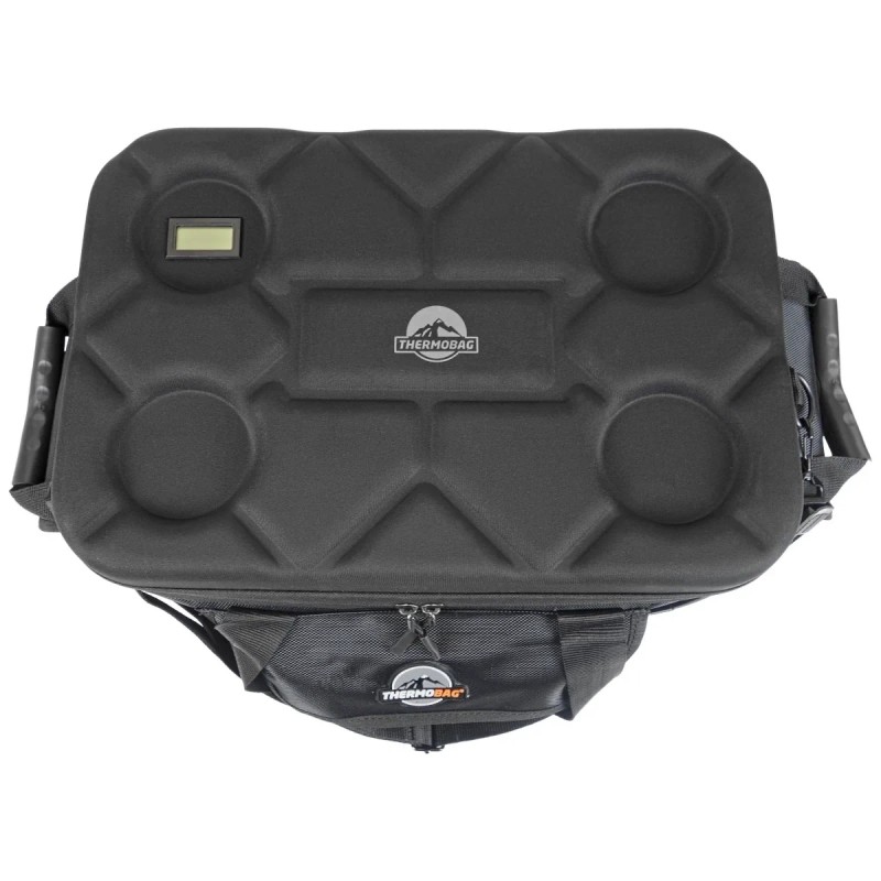 Pojemnik termiczny z termometrem Thermobag Picnic Bag With Pockets Black