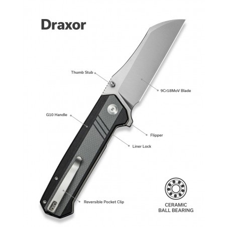 Nóż składany Sencut Draxor Gray/Black G10, Satin 9Cr18MoV (S24035-3) Nóż składany Sencut Draxor Gray/Black G10, Satin 9Cr18MoV (S24035-3)