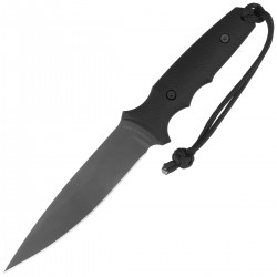 Nóż Spartan Blades Clandestina Black Canvas Micarta, Black PVD MagnaCut by William W. Harsey Jr. (SB57BKBKKYBK)