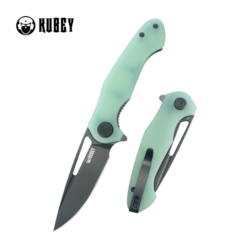 Nóż składany Kubey Dugu Jade G10, Blackwashed 14C28N (KU210K)