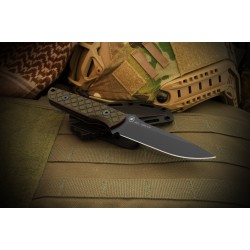 Nóż Spartan Blades Alala Green Canvas Micarta, Black Powder 1095 Cro-Van by Curtis Iovito (SBSL004BKGR)