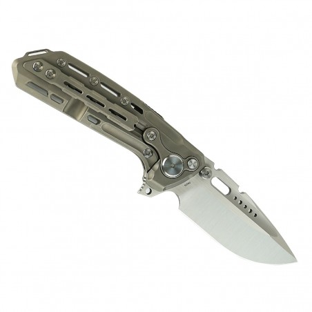 Nóż składany Reate TX228 LE No 018/100 Dark Bead Blasted Titanium, Dark Bead Blasted Titanium Clip, Satin M390 (TX228 TDBB.TDBB. Nóż składany Reate TX228 LE No 018/100 Dark Bead Blasted Titanium, Dark Bead Blasted Titanium Clip, Satin M390 (TX228 TDBB.TDBB.