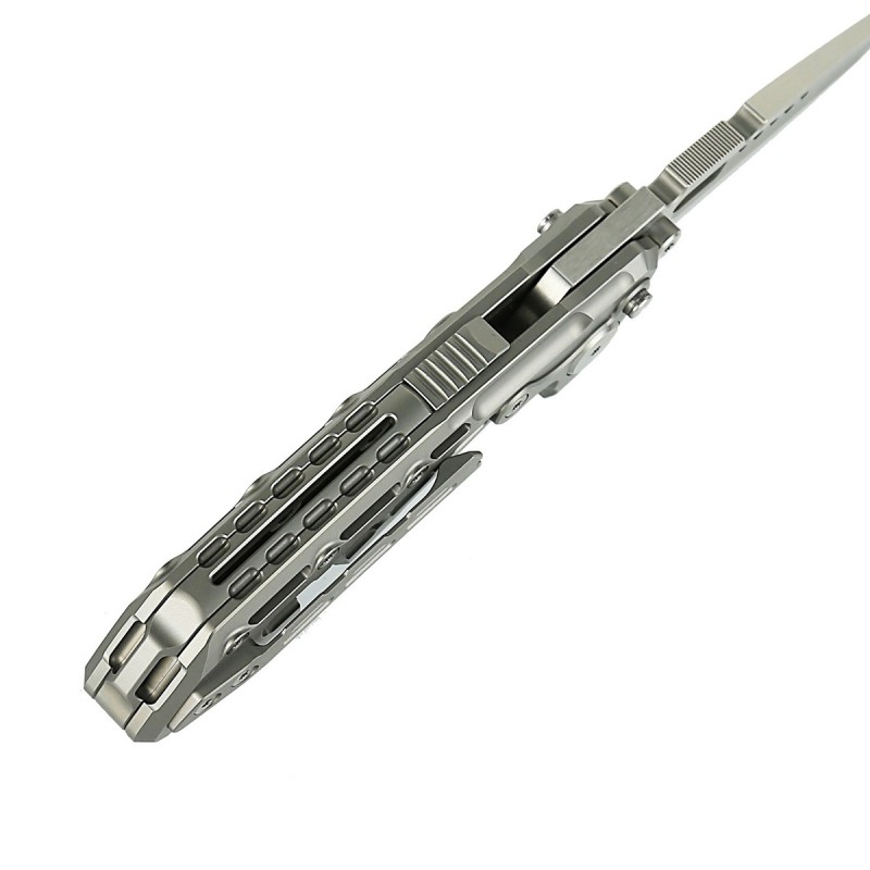 Nóż składany Reate TX228 LE No 084/200 Bead Blasted Titanium, Bead Blasted Titanium Clip, Satin M390 (TX228 TBB.TBB.SAT)