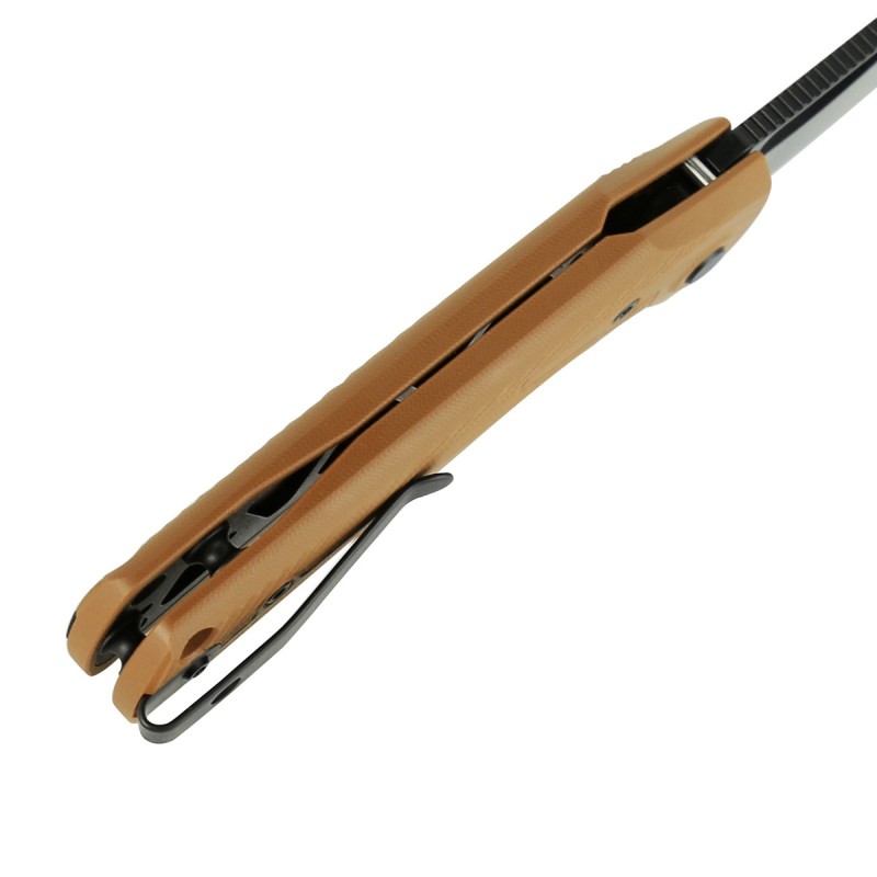 Nóż składany Reate PL-XE Tan G10, Black PVD Nitro-V (PL-XE-TANG10.PVD)