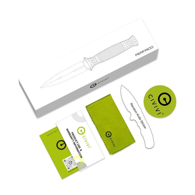 Nóż Civivi Perfrico Burgundy G10, Black/Gray Striped 14C28N (C23026-3)