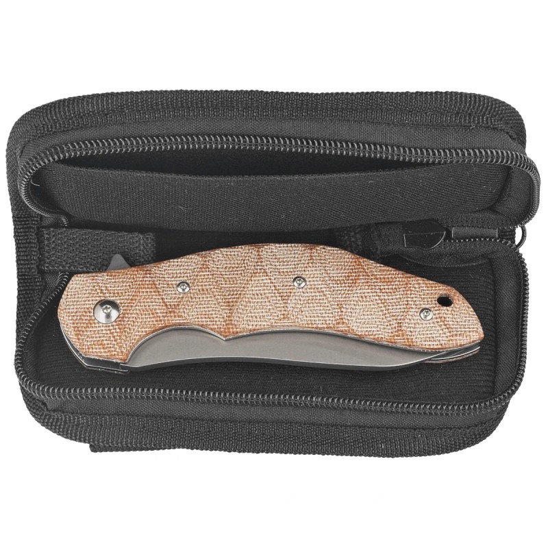 Nóż składany Fox Flipper Natural Micarta, Acid Stonewashed N690Co by Jens Ansø (FX-302 MIN)