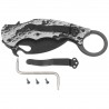 Nóż składany Fox The Storm Karambit Black Aluminium, Black N690Co (FX-599 ALB-2)
