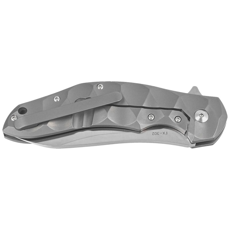 Nóż składany Fox Flipper Gray Titanium, Satin N690Co by Jens Ansø (FX-302)