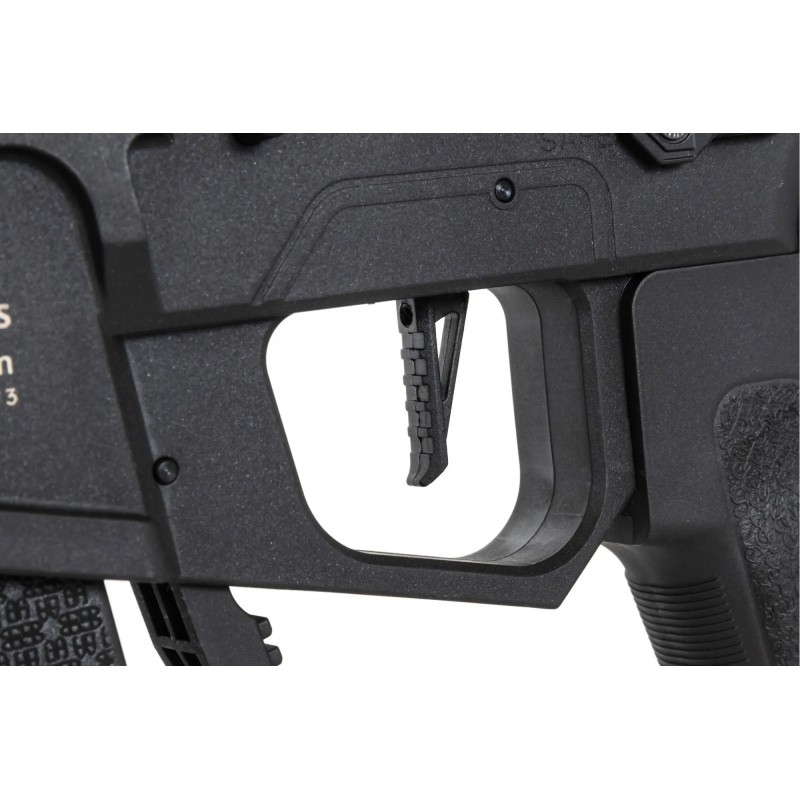 Pistolet maszynowy ASG Specna Arms SA-FX01 FLEX™ HAL ETU Czarny z pomarańczowym urządzeniem wylotowym