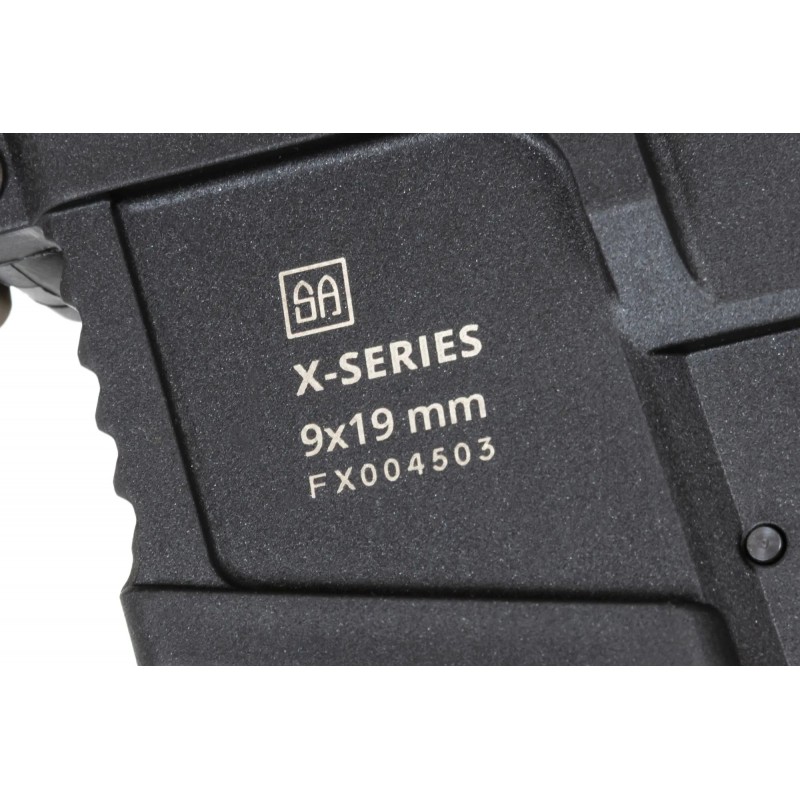 Pistolet maszynowy ASG Specna Arms SA-FX01 FLEX™ HAL ETU Half-Tan z pomarańczowym urządzeniem wylotowym