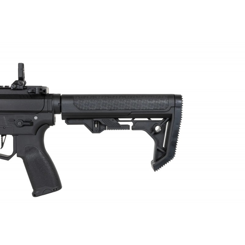 Pistolet maszynowy ASG Specna Arms SA-FX02 FLEX™ HAL ETU Czarny z pomarańczowym urządzeniem wylotowym