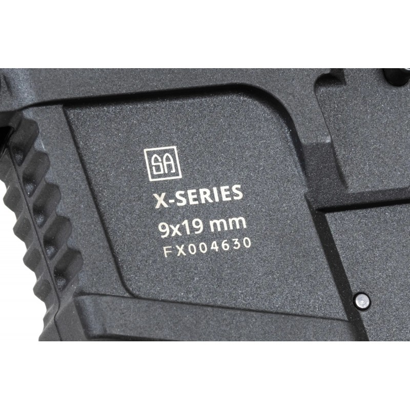 Pistolet maszynowy ASG Specna Arms SA-FX02 FLEX™ HAL ETU Czarny z pomarańczowym urządzeniem wylotowym