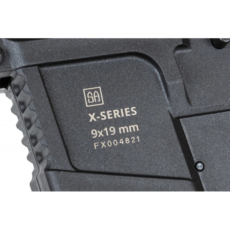 Pistolet maszynowy ASG Specna Arms SA-FX02 FLEX™ HAL ETU Half-Tan z pomarańczowym urządzeniem wylotowym