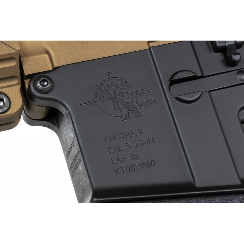 Karabinek ASG Specna Arms RRA SA-E24 HAL ETU™ Chaos Bronze z pomarańczowym urządzeniem wylotowym