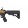 Karabinek ASG Specna Arms RRA SA-E24 HAL ETU™ Chaos Bronze z pomarańczowym urządzeniem wylotowym