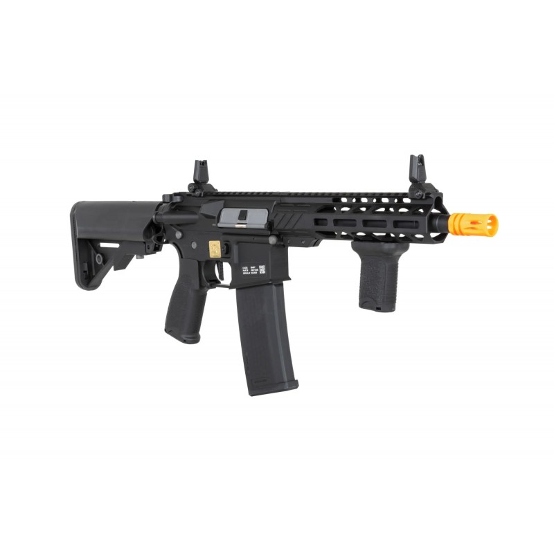 Karabinek ASG Specna Arms RRA SA-E25 HAL ETU™ Czarny z pomarańczowym urządzeniem wylotowym