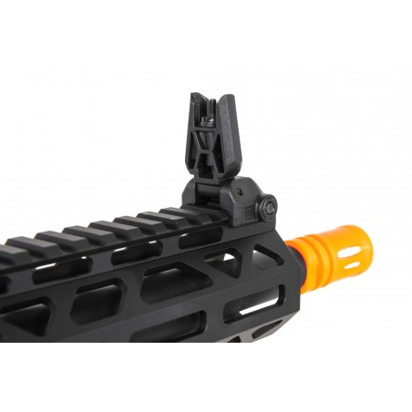 Karabinek ASG Specna Arms RRA SA-E25 HAL ETU™ Czarny z pomarańczowym urządzeniem wylotowym