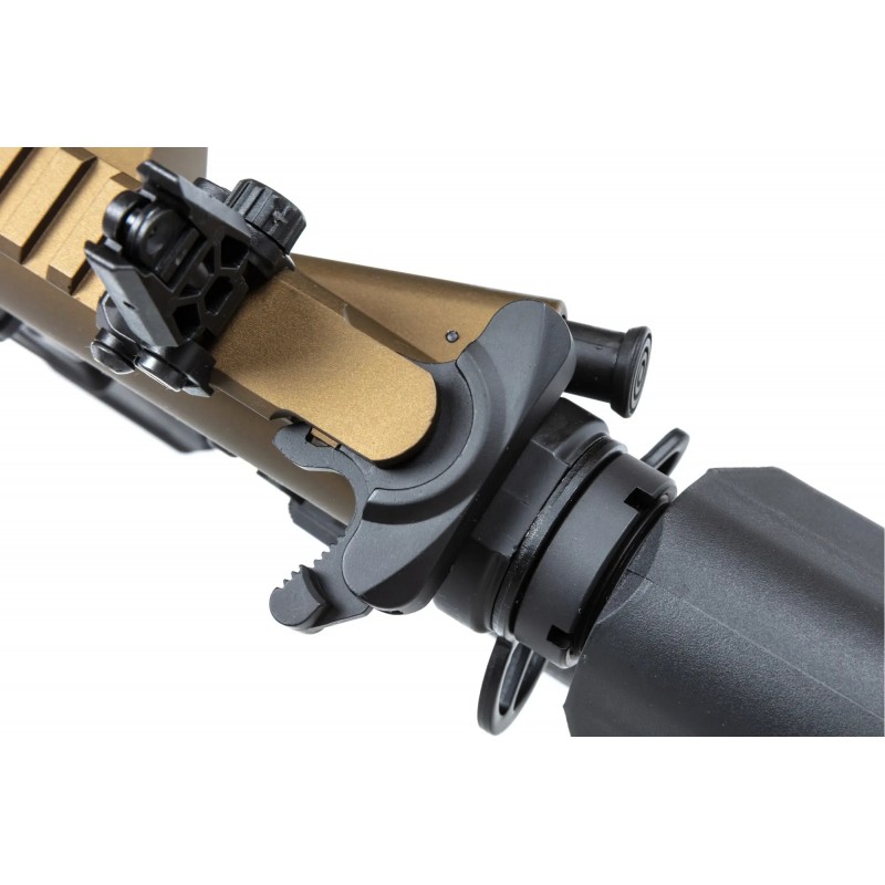 Karabinek ASG Specna Arms RRA SA-E25 HAL ETU™ Chaos Bronze z pomarańczowym urządzeniem wylotowym