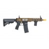Karabinek ASG Specna Arms RRA SA-E25 HAL ETU™ Chaos Bronze z pomarańczowym urządzeniem wylotowym