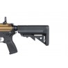 Karabinek ASG Specna Arms RRA SA-E25 HAL ETU™ Chaos Bronze z pomarańczowym urządzeniem wylotowym