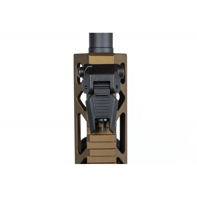 Karabinek ASG Specna Arms RRA SA-E25 HAL ETU™ Chaos Bronze z pomarańczowym urządzeniem wylotowym