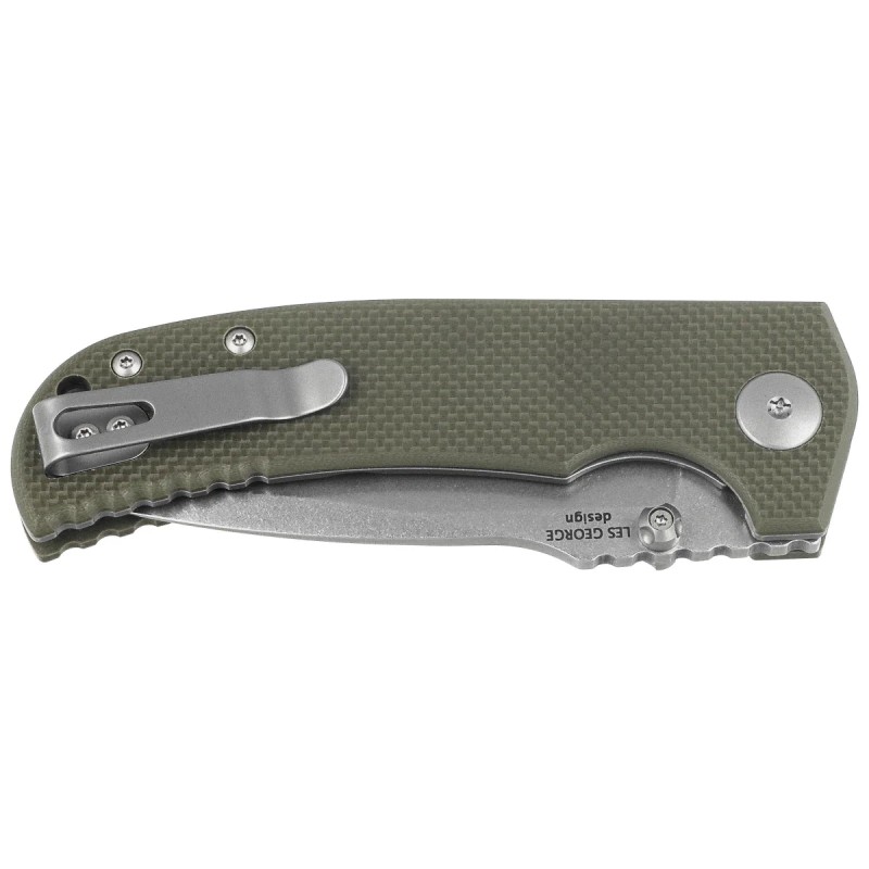 Nóż składany Spartan Blades Astor Green G10, Tumbled CTS-XHP by Les George (SFBL8GR)