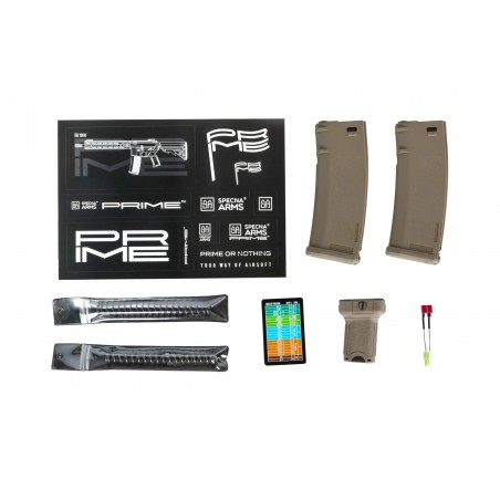 Karabinek ASG Specna Arms RRA SA-P12 PRIME™ HAL™ ETU Light Ops Stock Wersja High Torque Half-Tan
