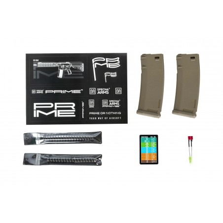 Karabinek ASG Specna Arms RRA SA-P14 Prime™ HAL™ ETU Heavy Ops Stock Wersja High Torque Half-Tan