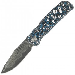 Nóż składany Maserin 502 Power Frost FatCarbon, MagnaCut Damascus by Sergio Consoli (502/DM)