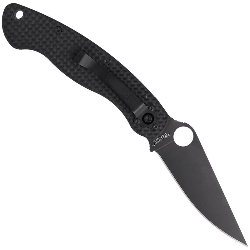 Nóż składany Spyderco Military G-10 Black / Black Blade (C36GPBK)