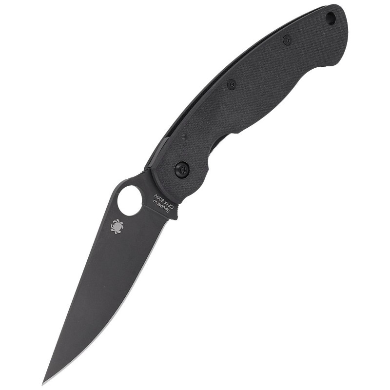 Nóż składany Spyderco Military G-10 Black / Black Blade (C36GPBK)