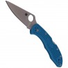 Nóż składany Spyderco Delica 4 FRN Blue Flat Ground Plain (C11FPBL)