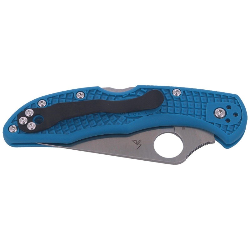 Nóż składany Spyderco Delica 4 FRN Blue Flat Ground Plain (C11FPBL)