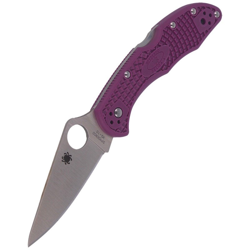Nóż Spyderco Delica 4 Flat Ground Lightweight Purple Plain (C11FPPR)