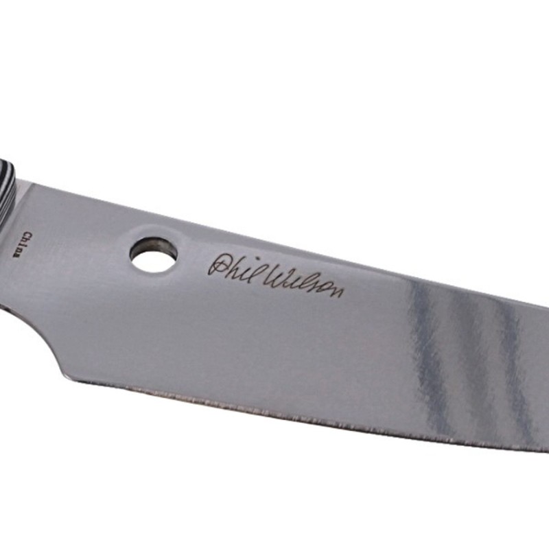 Nóż Spyderco Bow River Black/Gray G10, Satin 8Cr13MoV by Phil Wilson (FB46GP)