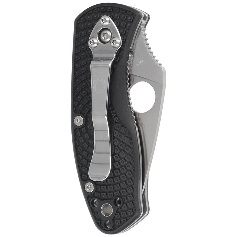 Nóż składany Spyderco Ambitious Black FRN, Plain 8Cr13MoV (C148PBK)