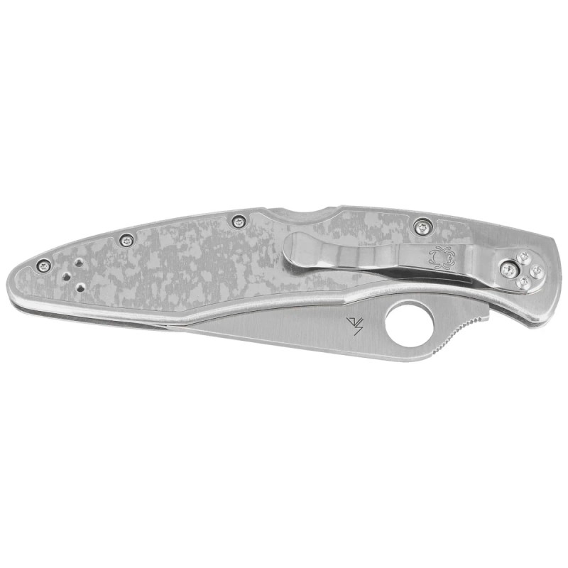 Nóż składany Spyderco Police Stainless Steel, Satin Combo VG-10 by Sal Glesser (C07PS)